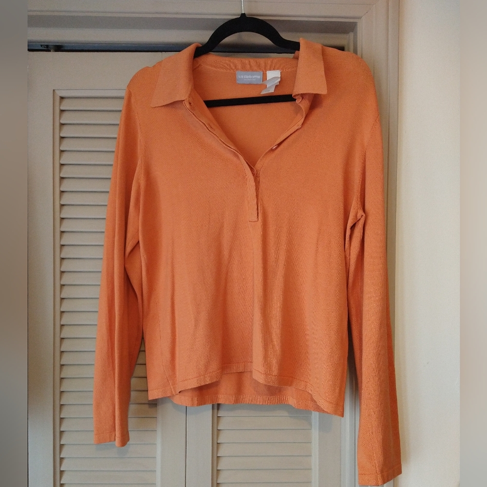 Silk SweaterTop L-S-@Size L-Liz.Claiborne